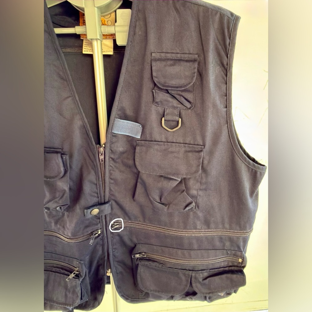 Rio Bravo Prestige Utility Vest XL Black Multi Pocket Fishing Hunting Tactical - Picture 4 of 7